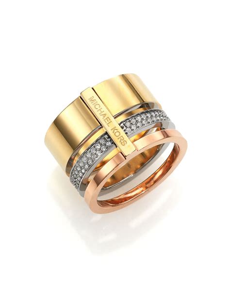 tricolor ring michael kors|Women's Rings .